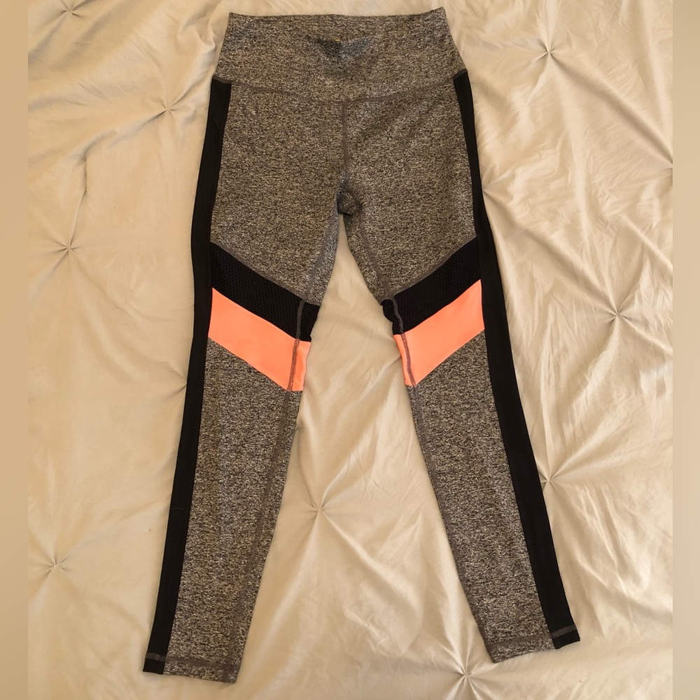 Workout Leggings Small Grey & Pink